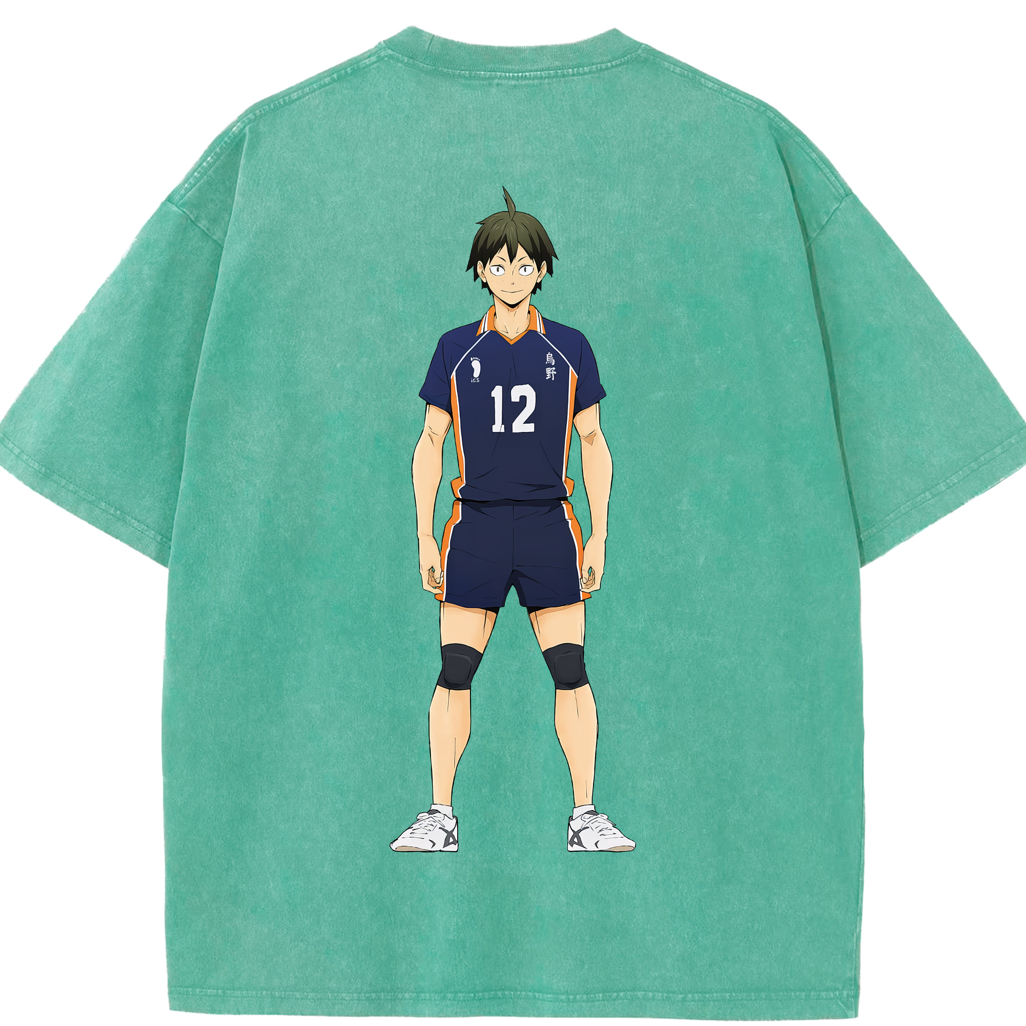 （画像用） ハイキュー!! Haikyu!! 綿100% ヴィンテージ風 半袖Tシャツ（背面プリント）